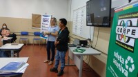 Palestra aos alunos do Yone abordou a temática “Resíduos Sólidos/Coleta Seletiva”