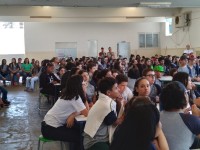 Policiais ambientais realizaram palestra e plantio de mudas em escola estadual