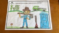 Desenho de Vitor Hugo Almeida dos Santos, que ficou com o 2º lugar na categoria de 5 a 11 anos