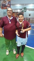 O troféu de melhor goleiro ficou com Lucas Kalel Silva Azevedo (LG Car/Saldão do Sofá/Futebol Futuro/Sportlins)