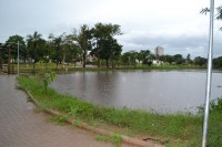 Córrego Santa Leonor também elevou durante as chuvas