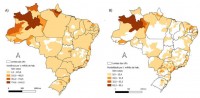 Mapas de incidência por município de casos e morte