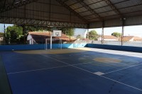 Quadra da escola também recebeu nova pintura com as demarcações das modalidades esportivas