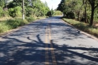 Trecho da estrada vicinal Kemil Rahal apresenta mato alto nos seus dois lados