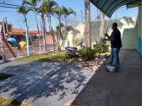 Unidades estão recebendo melhorias na pintura do prédio e calçadas