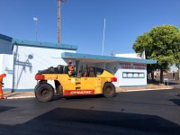 Avenida do Estádio recebeu recapeamento asfáltico em CBUQ