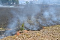 Fogo atingiu vegetação e um campo de futebol do Kai-Kan na tarde desta segunda-feira (31)