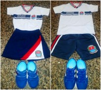 Além da camiseta, uniformes passaram a ter também agasalho, tênis e shorts