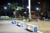 Praça Carlos Sampaio Filho recebeu novo sistema de iluminação em led