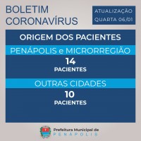 Quantidade de pacientes de Penápolis, micorregião e outras cidades