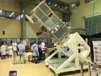 O satélite 100% brasileiro ainda no Instituto Nacional de Pesquisas Espaciais, antes de embarcar para a Índia