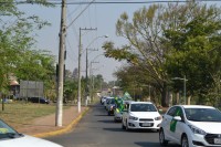 Grupo se reuniu no Parque Santa Leonor, saindo em carreata pelas ruas da cidade